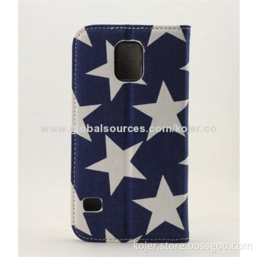 Flip Mobile Phone Case for Samsung S4, Canvas Material with Magnet Unseen Closure